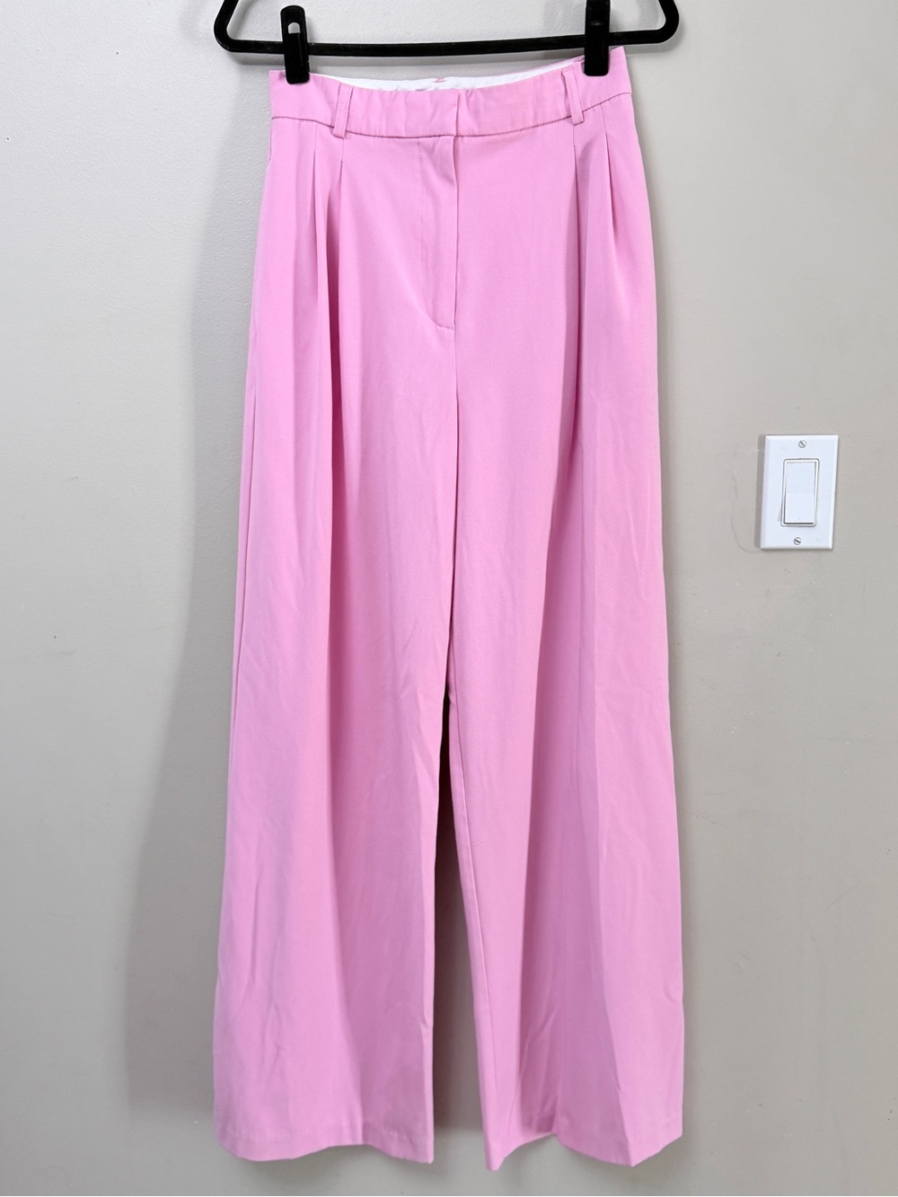 Dynamite Pink Wide Leg Pleated Dress Pants Trousers 6 - Picture 2 of 9